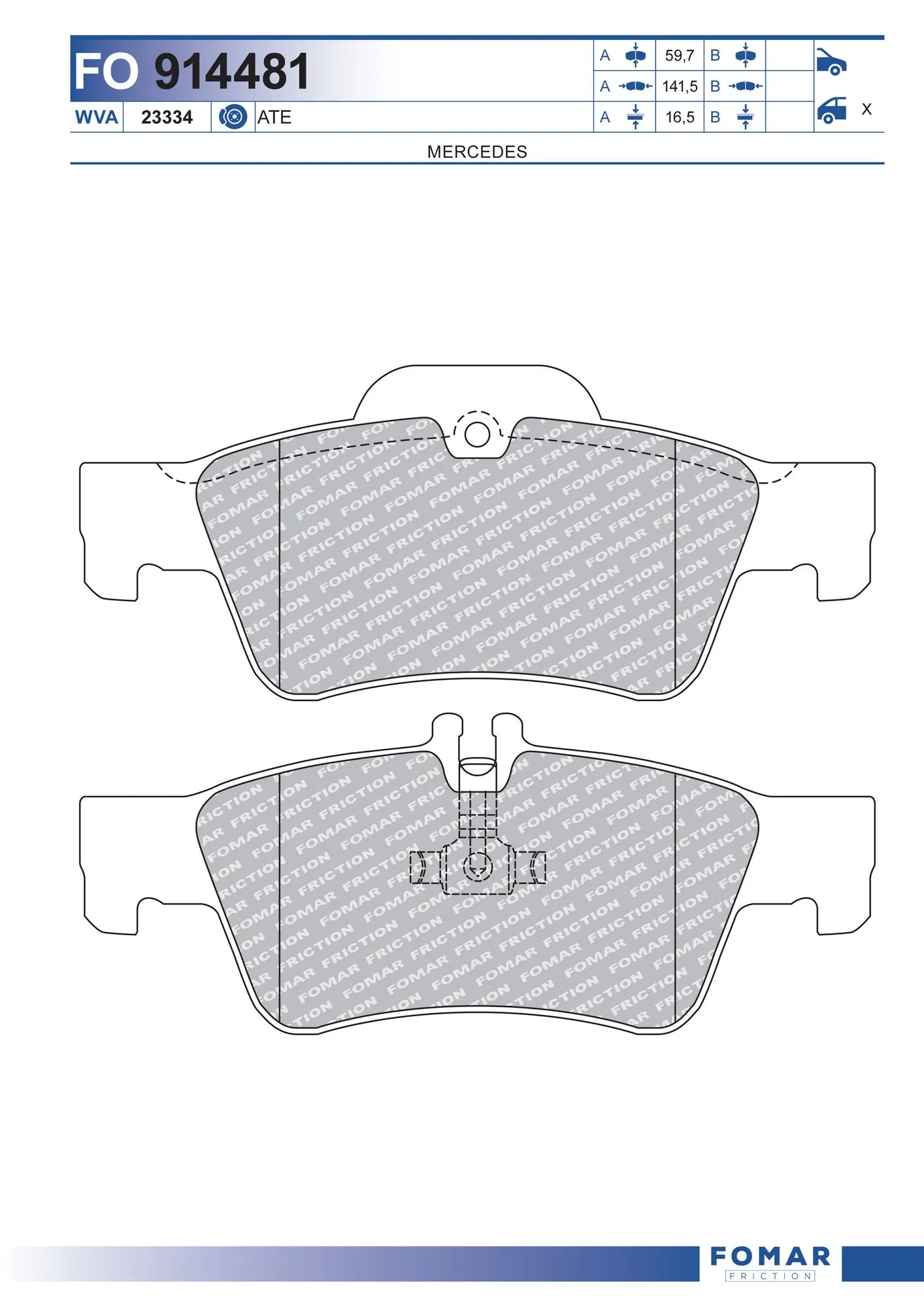 Brake Pad Set, disc brake